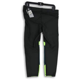 NWT Womens Green Black Colorblock HeatGear Pull On Ankle Leggings Size XL alternative image