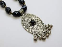 Bali Artisan 800 Silver Agate Beaded Pendant Necklace 67.4g alternative image