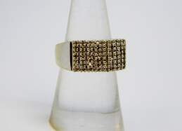 10K White Gold 0.50 CTTW Round Diamond Pave Tiered Ring 5.7g alternative image