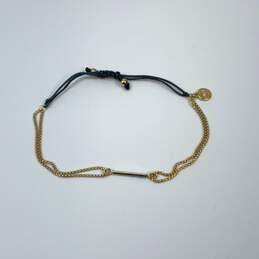 Designer Stella & Dot Gold Tone Rainbow Harmony Adjustable Chain Bracelet