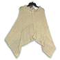 NWT Womens Tan Knitted Turtleneck Pullover Poncho Sweater One Size image number 2