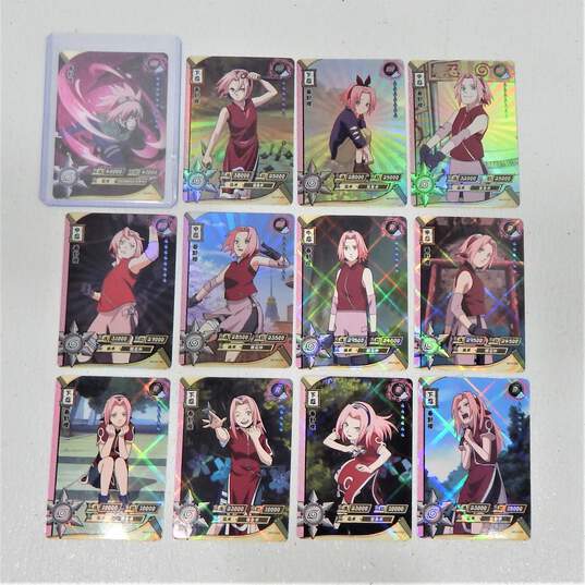 Rare 2007 Naruto Lot of 12 Holofoil Sakura Cards w/ Secret and Hyper Rares image number 1