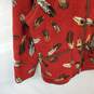 Tsunami Indigenous Collection Women's Jacket M Red Feather Acrylic Mock Neck image number 4