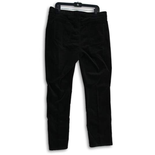 Talbots Womens Black Denim Dark Wash 5-Pocket Design Straight Leg Jeans Size 12 image number 2