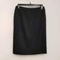 Womens Black Wool Back Slit Knee Length Straight & Pencil Skirt Size 40 image number 1