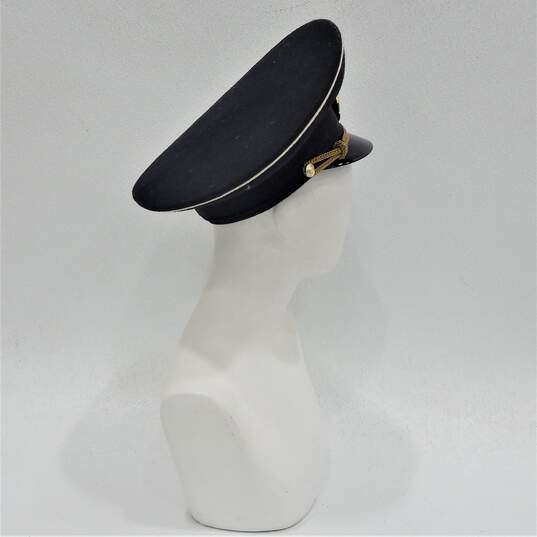 Vintage USSR Soviet Russian Navy Sailor Visor Hat Cap Size 59 image number 4