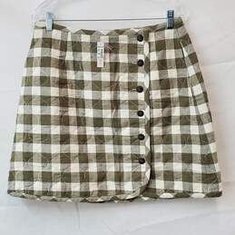 Madewell Gingham Quilted Skit Size 8