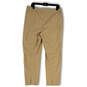 Womens Tan Flat Front Straight Leg Elastic Waist Pull-On Ankle Pants Sz 2.5 image number 2