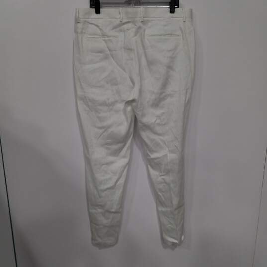 Alfani White Linen Stretch Pants Men's Size 36x32 image number 2