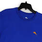 Mens Blue Crew Neck Short Sleeve Stretch Pullover T-Shirt Size Large image number 3