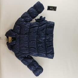 R 1881 Girls Navy Embossed Puffer Jacket w/ Mittens 3T NWT