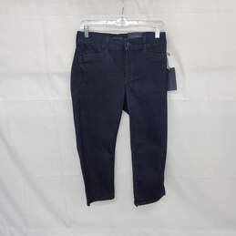 NYDJ Dark Blue Cotton Blend Embellished Capri Jeans WM Size 2 NWT