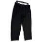 Mens Black White Flat Front Pull-On Yoga Training Capri Pants Size XL image number 1