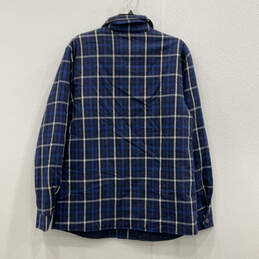 NWT Mens Blue Plaid Collared Insulated Snap Button Quilted Jacket Size M alternative image