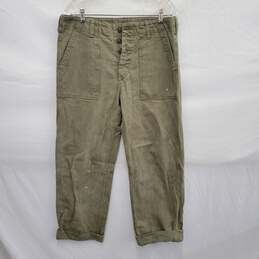 Filson MN's 100% Cotton Green Denim Trousers Size 30 X 27