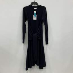 NWT JW Anderson Womens Black Tie Waist Asymmetrical Hem Sweater Dress Size M