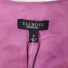 Talbot's Women Magenta Textured Blouse 4 NWT alternative image