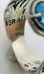 Or Paz Israel Sterling Silver London Blue Topaz Wrap Ring 6.5g image number 5