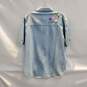 Vintage PTNY Embroidered Short Sleeve Button Up Denim Shirt Size M image number 2