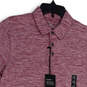 NWT Mens Pink Heather Luxury Short Sleeve Spread Collar Polo Shirt Size S image number 3