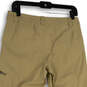 Womens Tan Flat Front Pockets Stretch Straight Leg Capri Pants Size 6 image number 4