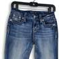 Womens Blue Denim Distressed Medium Wash 5-Pocket Design Skinny Jeans Size 25 image number 3