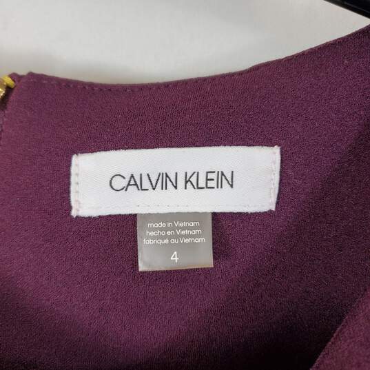Calvin Klein Women's Purple Bodycon Dress SZ 4 NWT image number 3
