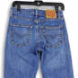 Mens Blue Denim Medium Wash 5-Pocket Design Straight Leg Jeans Size W29 L32 image number 4