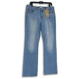 NWT Levi Strauss & Co. Womens Light Blue Denim Straight Leg Jeans Size 14