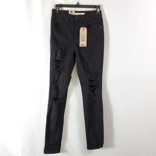 Levi's 721 Women Black High-Rise Skinny Jeans NWT sz 27 image number 1