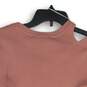 NWT Womens Pink Ribbed 3/4 Sleeve Cut-Out Blouse Top Size Small image number 4