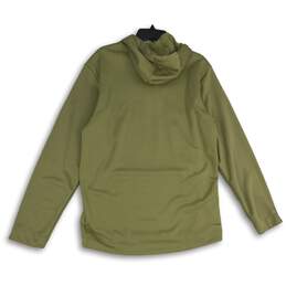 NWT Adidas Mens Green Long Sleeve Kangaroo Pocket Training Pullover Hoodie Sz L alternative image