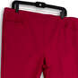 Womens Purple Flat Front Elastic Waist Welt Pocket Capri Pants Size 3R image number 3