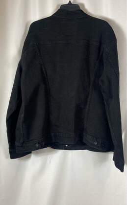 Levi's Mens Black Denim Dark Wash Long Sleeve Collared Trucker Jacket Size XXL alternative image
