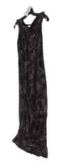 Womens Black Floral Sleeveless V Neck Long Maxi Dress Size 6 image number 2