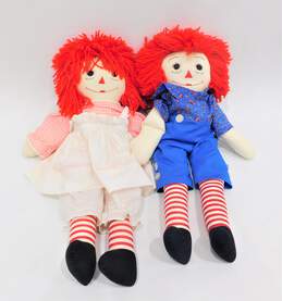 VNTG Raggedy Ann and Andy Stuffed Dolls (Set of 2)