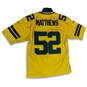 Mens Gold Green Bay Packers Clay Matthews #52 Football NFL Jersey Size 52 image number 2
