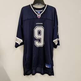 Mens Navy Blue Dallas Cowboys Tony Romo #9 Football NFL Jersey Size 2XL