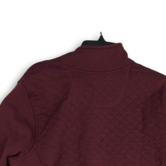 NWT L.L. Bean Womens Maroon Quarter-Zip Long Sleeve Pullover Sweatshirts Size 1X image number 4