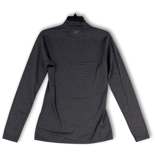 Mens Black ColdGear Compression Mock Long Sleeve Pullover T-Shirt Size L image number 2