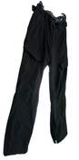 Mens Black Elastic Waist Pockets Straight Leg Snow Pants Size Medium image number 2