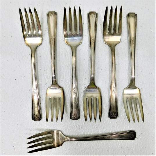 Vintage  E.P.N.S.  Meat Forks Set of 7 image number 1