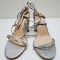 Silver Lulus Man-made Materials Size 10 Slip-on Heels image number 1