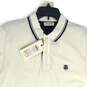 NWT Mens White Short Sleeve Spread Collar Regular Fit Golf Polo Shirt Size Large image number 3