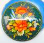 2 - VNTG Russian Hand Painted Lacquer Floral Brooches image number 2