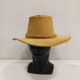 Men's Genuine Leather Tan Hat Size M alternative image