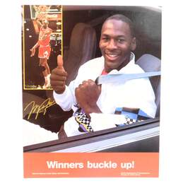 1988 Michael Jordan Winners Buckle Up IDOT 8x10 Chicago Bulls