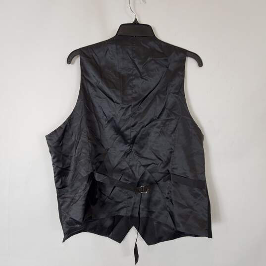 Tazio Men Black Wool Vest Sz 42R image number 4