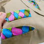 D&G Khaki Single Button Multicolor Lined Blazer image number 16