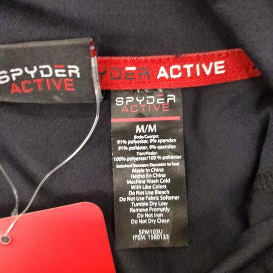NWT Spyder MN's Half Zip Black Activewear Pullover Size M image number 3